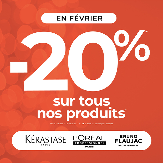 Bruno Flaujac Coiffures | -20% sur tous nos nos produits en février